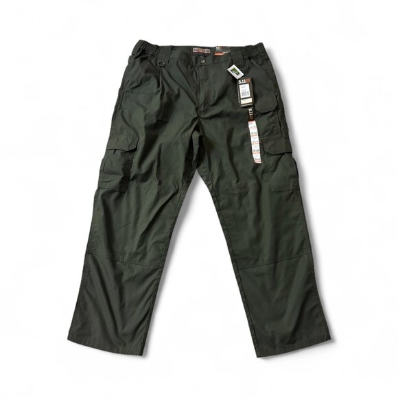 5.11 Tactical Men's Dark Green Taclite Relaxed Ripstop Cargo Pants Size 38x30 - Picture 1 of 4